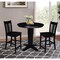 International Concepts 36 in. Solid Wood Round Top Dining Table with 2 Counter Height Stools in Black K46-36RT-23B-S102-2 - alternate 2